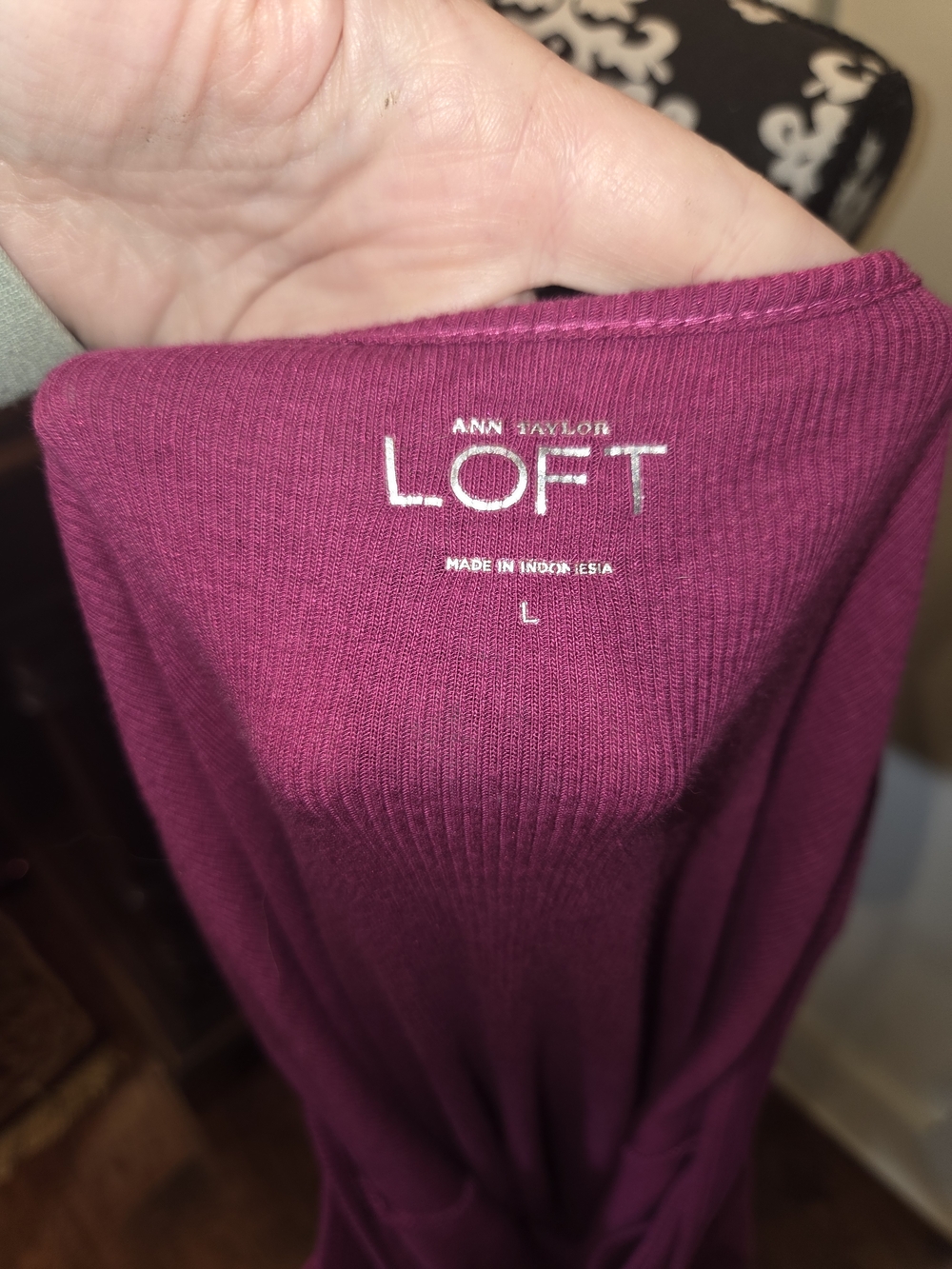 LOFT Deep Pink Ruffled Ribbed Tank - Picture 2 of 2